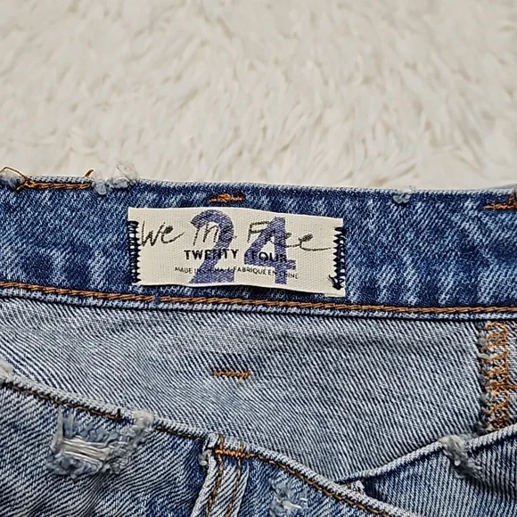 NWT Size 24 Free People Parker Denim Wrap Skirt Mini Skirt Surf's Up - Picture 11 of 12